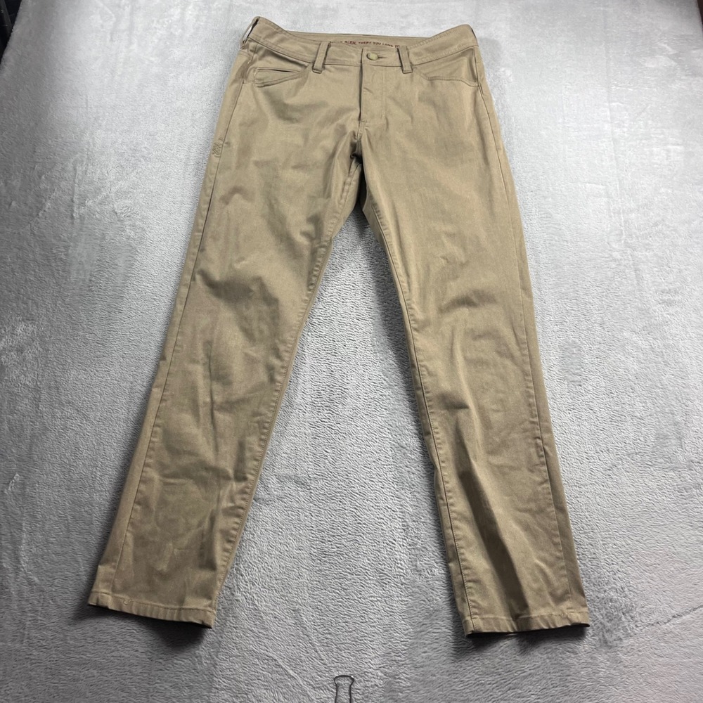 Rhone Commuter Slim Fit Pants Mens 30 Khaki Tan Stretch 5-Pocket 100347 SU20